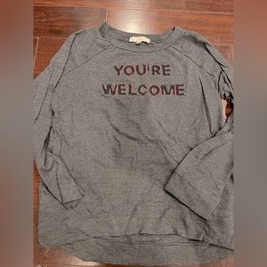 Beaded “You’re Welcome” sweater. From AT Loft. Never worn.